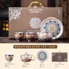Tetera de Plata Dorada Dunhuang Xishi, Una Tetera y Dos Tazas, Tetera, Taza de Té, Juego de Té, Regalo para Otros, Regalo del Patrimonio Cultural Inmaterial