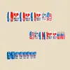 Día de la Independencia Patrón de Bandera de Estrellas y Rayas Uñas Portátiles 24 Piezas Moda Europea y Americana Uñas Postizas
