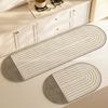 Tapetes de Cocina Estilo Wabi-Sabi, Tapetes Domésticos Absorbentes de Agua y Aceite, Tapetes de Tierra de Diatomeas Resistentes a las Manchas y de Fácil Cuidado, Tapetes Anticaída y Antideslizantes
