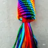 Colgante de Nudo de Diamante Tejido a Mano para Coche de Xizang Nudo de Diamante de Nueve Vueltas Cuerda de Colores Nudo Giratorio