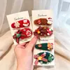 Pinzas para el Cabello de Niños para Navidad de Bebé Lindo Papá Noel Muñeco de Nieve Accesorios para el Cabello Niñas No Dañan el Cabello Tocado Pinzas para el Cabello al por Mayor
