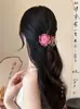 Pinza Lateral de Flor Atmosférica para Sesión de Fotos de Primavera, Pinza de Flor para Cabello con Gran Volumen, Tocado de Flor para la Cabeza a la Moda Estilo Vacaciones