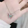Conjunto de 6 Peças Borboleta Quebrando o Casulo ~ Colar Borboleta Perfurante de Gelo Design Nicho Feminino Corrente para Clavícula Explosivo Exquisito Colar de Alto Valor