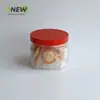 Pote Selado Quadrado Transparente de Plástico 650ml com Tampa de Cristal Pote para Alimentos Pote para Lanches Pote para Biscoitos Balde de Plástico