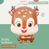 Nueva Serie de Decoración para Fiesta Navideña Mini Muñeco de Nieve, Anciano, Reno, Árbol de Navidad Globos de Papel de Aluminio Serie Navideña