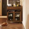 Nuevo aparador estrecho ultradelgado de 20 cm, armario de almacenamiento integrado para montar en la pared, vitrina de té, armario de almacenamiento para comedor y cocina