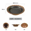 Estilo Natural Melamina Imitação Porcelana Comercial Churrasqueira Panela Quente Prato de Arroz Bonito com Design de Borda Único, Prato Redondo, Prato Retangular
