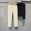 Pantalones Vaqueros Pequeños de Primavera y Verano para Hombre con Colgante de Tobillo Casual de Negocios Moda Coreana Casual Rectos Sueltos Pantalones Vaqueros