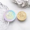 Sello de cera transfronterizo con cabeza de cobre con patrones de luna, rosa y mariposa, cabeza de sello universal, accesorio de decoración para invitaciones de boda