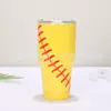 Nova Caneca Térmica Cruzada Impressa para Manter Frio e Gelo, Isolamento Térmico e Conservação de Frio em Aço Inoxidável de Camada Dupla, Portátil para Carro