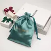 Ventas Directas de Fábrica Bolsas de Satén con Cordón Bolsas tipo Cartera de Imitación Seda Lisas Empaque Logotipo Personalizado