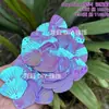 Escama de Dragón Sirena Iridiscente Concha Grande 40mm Lentejuelas Plegadas DIY Siete Colores Deslumbrante Escama de Pez Forma de Abanico Cuentas