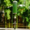 Colgante de Campana Exterior Bambú Natural Hecho a Mano Tubo de Bambú Carrillón de Viento Guardería Decoraciones de Alojamiento Tejido de Acero Inoxidable