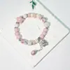Pulsera de Cerámica Jingdezhen Nueva Pulsera de Cerámica China Joyería Estudiante Estilo Tíbet Cuerda Trenzada a Mano Puesto Regalo para Estudiante
