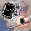 Para Correa de Apple Watch correaapplewatch Correa Transparente Onda Correa TPU Apple con Purpurina
