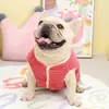 Ropa para Perro Carlino Bulldog Francés Otoño Invierno Forrada de Polar Perro Mediano Corgi Perro Gordo Suministros para Mascotas 22 Bulldog Teddy Chaleco de Polar