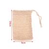 Saco de Sabão de Algodão e Linho Rede Espumante com Furo para Pendurar Saco de Sabão com Cordão Natural para Banho Rede Espumante de Sisal