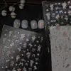Novos Adesivos de Unha para Nail Art de Buquê de Dia dos Namorados Flores Coloridas em Relevo Estilo Fresco Adesivos de Unha Adesivos de Laço Venda por Atacado