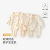 Body de Manga Larga para Bebé Niña Dulce Estilo Primavera/Otoño Estilo Lindo Algodón de Terciopelo Suave Ropa de Exterior Todas las Estaciones Mono