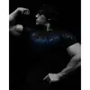 Serie de estilo gótico popular camiseta de compresión deportiva para hombre, camiseta de compresión de manga corta para fitness, ciclismo, running