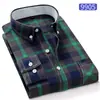 Camisa de Manga Longa Xadrez para Homens e Adolescentes Estilo Coreano Camisa Escovada Nova Coleção Primavera & Outono 2025 Roupas Casuais Masculinas Tops