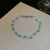 ¡Pulsera apilada de diamantes de colores! Pulsera de calabaza con circonita chapada en oro real, joyería de diseño niche estilo ins coreano para mujer