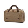 Bolsa de Viagem de Lona de Grande Capacidade Estilo Europeu e Americano para Homens e Mulheres Bolsa de Bagagem Cor Sólida Bolsa de Viagem com Zíper Fabricante Atacado