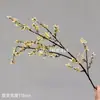 Jazmín de invierno artificial dorado con ramas doradas, nuevo arreglo floral de pie estilo chino para Nochevieja, decoración festiva