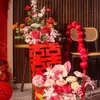 Decoração de Casamento Arranjo Floral para Sala de Estar, Quarto, Mesa de Cabeceira, Flores Artificiais, Decoração de Buquê de Mesa para Quarto de Casamento, Enfeites para Mesa de Assinaturas