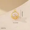 Accesorios de joyería materiales hechos a mano metal incrustado circonita colgante geométrico collar pulsera pendientes colgante DIY