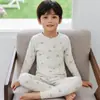 Modelo Nuevo 2026 Set de Ropa de Algodón Puro Antibacterial 10A para Niños Mayores, Conjunto de Ropa Interior Sin Costuras Clase A para Ropa de Dormir Infantil de Primavera y Otoño
