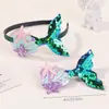 Conjunto Combinado de Pinza para el Cabello y Aro para el Cabello de Dibujos Animados de Sirena para Niños de Amazon Transfronterizo Accesorios para el Cabello Lindos de Sirena Tocado 4002