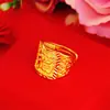 Tienda de oro con anillo de la suerte de oro de imitación anillo retro de Vietnam para hombres anillo de hombres ricos de oro no se decolora durante mucho tiempo joyería