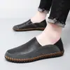 Zapatos Casuales Transpirables Nuevos Primavera/Otoño 2026 con Suela de Goma, Mocasines Slip-on para Conducir, Suela Suave, Cuero Genuino, Hechos a Mano para Hombre