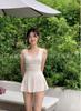 Traje de baño directo de fábrica femenino conservador de una pieza con falda que cubre la barriga adelgazante sexy Corea del Sur ins hada traje de baño para aguas termales