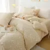 Juego de funda de edredón dormitorio de estudiante persona funda de edredón cama doble imitación algodón todas las estaciones universal