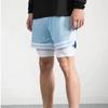Shorts de Baloncesto de Dos Piezas Falsas con Forro Estilo Americano para Hombre Pantalones Deportivos de Cinco Puntos de Secado Rápido para Entrenamiento Pantalones de Fitness para Correr al Aire Libre