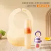 Colher Macia de Silicone para Papinha de Arroz de Bebê com Frasco para Apertar Ferramenta de Alimentação Suplementar para Bebês Artefato de Alimentação de Arroz