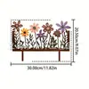 Popular Transfronteiriço Retrô Enferrujado Colorido Vento Jardinagem Flor Metal Inserção no Chão Decoração de Pátio Artesanato de Ferro Ornamentos