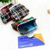 Spot atacado série de Natal xadrez floco de neve mini fivela porta-moedas bolsa de mão pequena feminina atacado