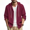 Camisa hawaiana casual de lino para hombre, de manga larga con capucha, holgada, a la moda, estilo americano, para cuatro estaciones, transfronteriza de Amazon