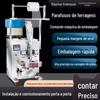 Máquina de embalagem de grânulos de parafuso de hardware automático, máquina de contagem de cápsulas e pílulas, balança quantitativa de embalagem de alimentos com vedação de três lados