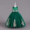 Nuevo vestido de princesa para boda de niñas falda de lentejuelas vestido de actuación fiesta encaje vestido largo vestido de dama de honor vestido de boda vestido