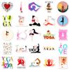 50 pegatinas de yoga Pegatinas deportivas de yoga fitness graffiti impermeables decorativas para termo carcasa de oreja plana