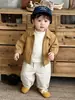 Atuendo Elegante de Bebé para Primavera 2026 Nueva Tendencia Chaqueta con Cuello Polo para Niño Pequeño Pantalones Casuales para Bebé