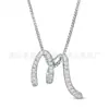 Item de Moda Simples Europeu e Americano Transfronteiriço Design de Nicho Colar com Pingente de Diamante m Pronto para Tendência de Nicho