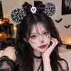 Diadema creativa y peculiar de Halloween con cuernos negros, perfecta para cosplay festivo, sesiones de fotos y actuaciones.