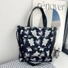 Bolso de nailon de gran capacidad para mujer, nuevo bolso de hombro con tutorial de clase de estudiante de dibujos animados de estilo coreano, bolso de mujer, 2023