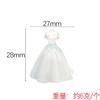 YQT Mini Vestido de Novia Perlado Vestido DIY Colgante de Joyería Resina Pegamento Crema Accesorios Juego de Comida Adornos de Escritorio Accesorios