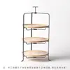 Estante plegable para platos simple y portátil, Estante expositor multifuncional para snacks, Estante para snacks, Estante de bandeja de almacenamiento de hierro